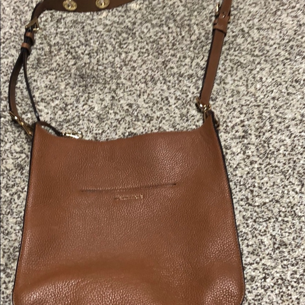 Brown leather Michael Kors crossbody